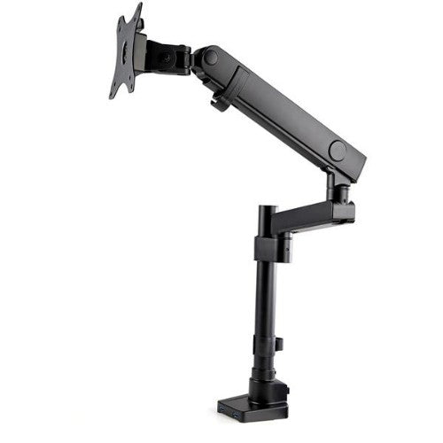 StarTech.com Desk Mount Monitor Arm with 2x USB 3.0 Ports, Full Motion Single Monitor Mount, up to 34" (17.6lb/8kg) VESA Display, Clamp/Grommet Mount, Mechanical Spring