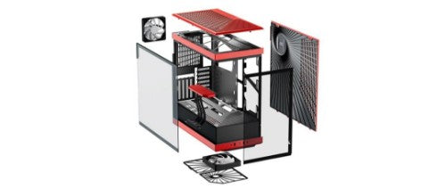 HYTE Y40 Midi Tower Black, Red