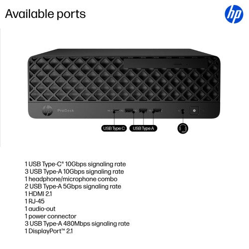 HP ProDesk 4 SFF G1i AI PC Intel Core Ultra 5 235 8 GB DDR5-SDRAM 256 GB SSD Windows 11 Pro Black