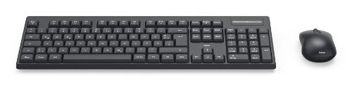 Hama WKM-100 keyboard Mouse included Universal RF Wireless QWERTY UK International Black