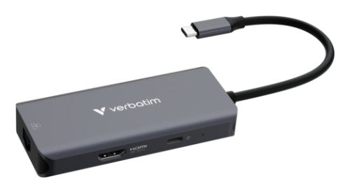 Verbatim USB-C Essentials Multiport Hub 6 ports: RJ45, HDMI, USB-C PD, 3 x USB-A 3.2 Gen 1