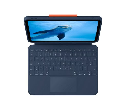 Logitech Rugged Combo 4 Touch QWERTZ German Smart Connector Blue