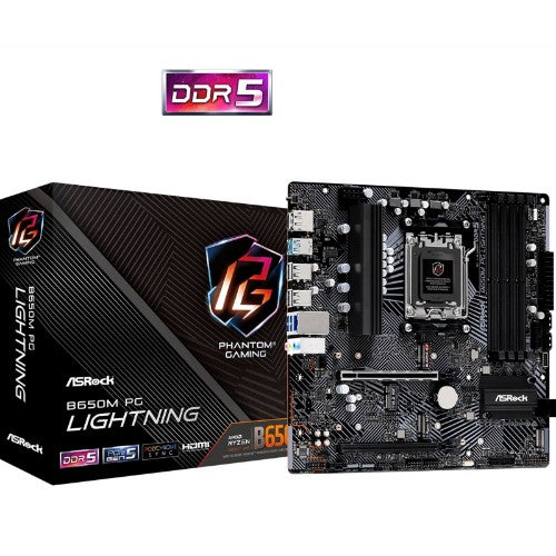 Asrock B650M PG Lightning AMD B650 Socket AM5 micro ATX