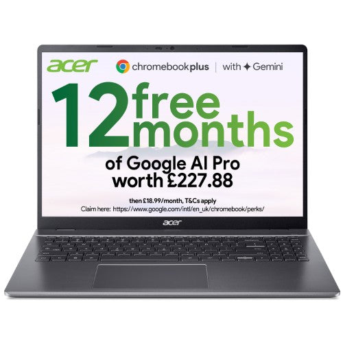 Acer Chromebook Plus 516 Intel Core 5-120U 8GB RAM 128GB UFS 16" Chrome OS Laptop