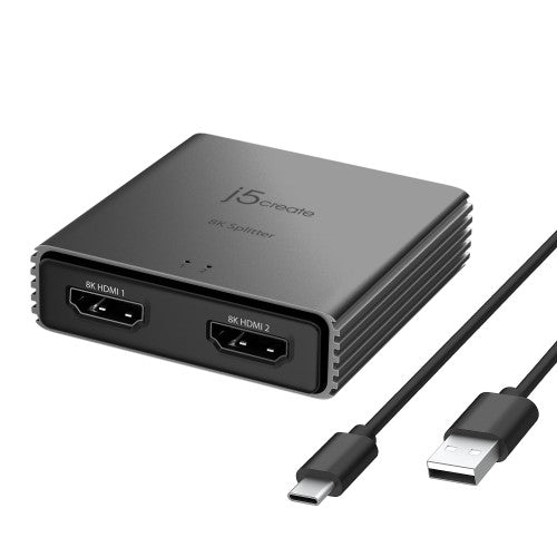 j5create JDSH812 8K HDMI™ 2.1 2-Way Splitter