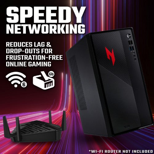Acer NITRO 20 N20 Gaming Desktop - Intel Core i5-13420H, 16GB, 512GB SSD, NVIDIA GeForce RTX 5060, Windows 11, Black