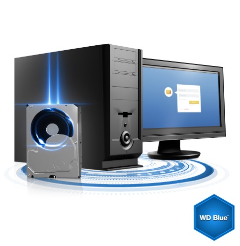 Western Digital Blue internal hard drive 1 TB 7200 RPM 64 MB 3.5" Serial ATA III