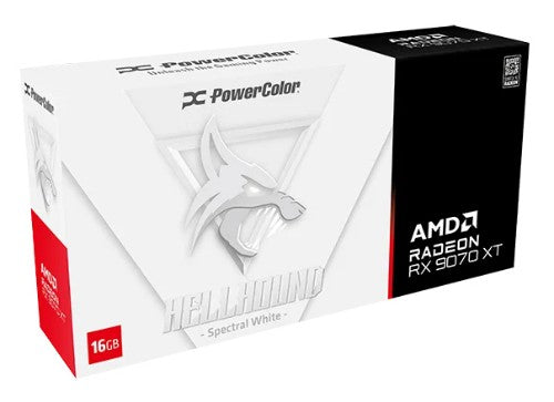 PowerColor Hellhound Radeon RX 9070 XT Spectral White AMD 16 GB GDDR6