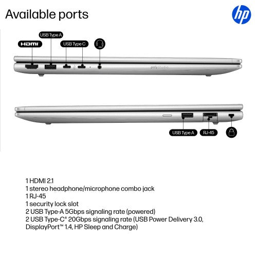 HP ProBook 4 G1iR Intel Core 5 120U Laptop 40.6 cm (16") WUXGA 24 GB DDR5-SDRAM 256 GB SSD Wi-Fi 6E (802.11ax) Windows 11 Pro Silver