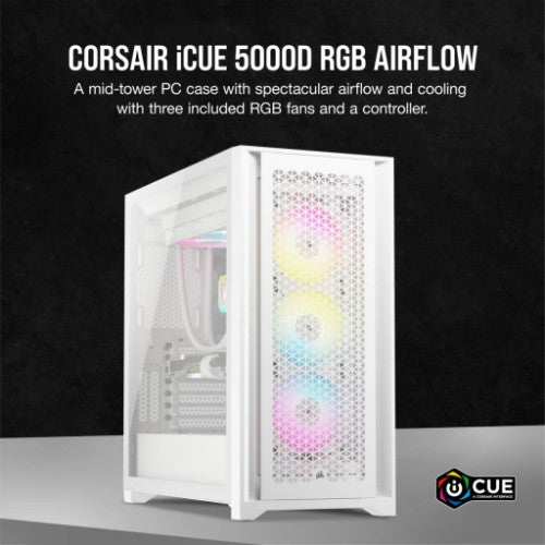 Corsair iCUE 5000D RGB Airflow Midi Tower White