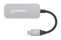 Manhattan USB-C Dock/Hub, Ports (x3): HDMI, USB-A and USB-C, With Power Delivery (100W) to USB-C Port (Note add USB-C wall charger and USB-C cable needed), Universal for all devices, All Ports can be used at the same time, Aluminium, Space Grey, 3 Year Wa