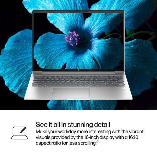 HP ProBook 4 G1iR Intel Core 5 120U Laptop 40.6 cm (16") WUXGA 24 GB DDR5-SDRAM 256 GB SSD Wi-Fi 6E (802.11ax) Windows 11 Pro Silver