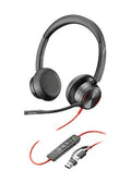 HP Poly Blackwire 8225 Stereo USB-C Headset +USB-C/A Adapter