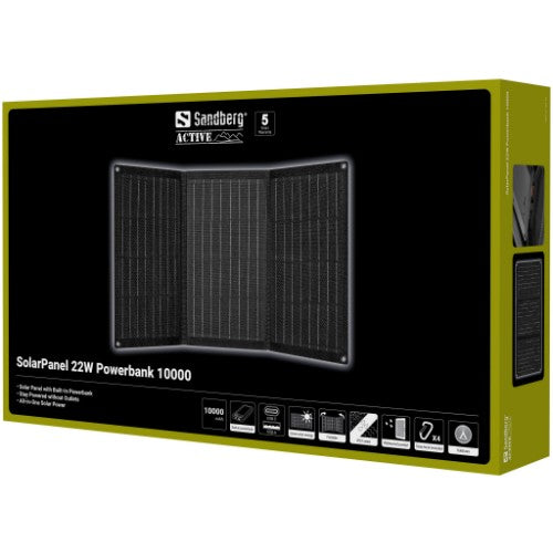 Sandberg SolarPanel 22W Powerbank 10000