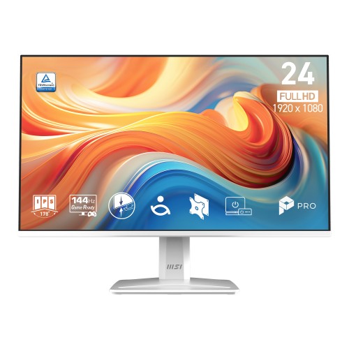 MSI Pro MP243W E14 computer monitor 60.5 cm (23.8") 1920 x 1080 pixels Full HD LCD White