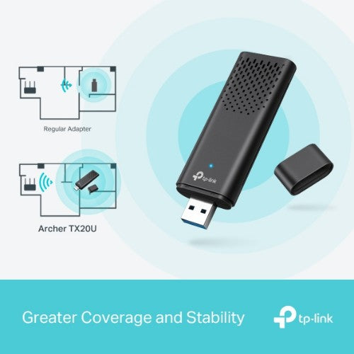 TP-Link Archer AX1800 Dual Band Wi-Fi 6 Wireless USB Adapter