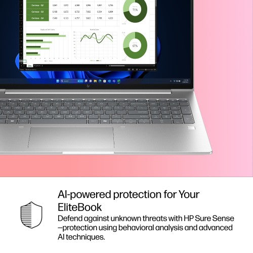 HP EliteBook 6 G1i 16 inch Notebook AI PC Intel Core Ultra 5 225U Laptop 40.6 cm (16") WUXGA 16 GB DDR5-SDRAM 512 GB SSD Wi-Fi 6E (802.11ax) Windows 11 Pro Silver