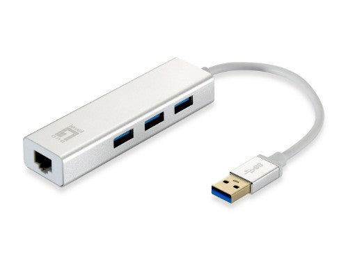 LevelOne Gigabit USB Network Adapter, USB Hub