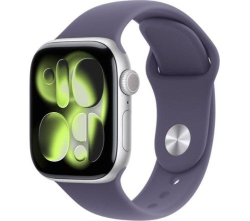 Apple Watch Series 11 GPS 42mm Silver Aluminium Case with Purple Fog Sport Band - S/M