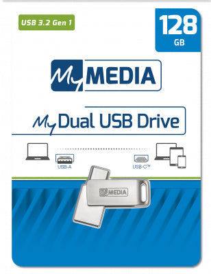 MyMedia MyDual USB 3.2 Gen 1 USB flash drive 128 GB USB Type-A / USB Type-C 3.2 Gen 1 (3.1 Gen 1) Silver