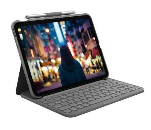 Logitech 920-011423 mobile device keyboard QWERTZ German Bluetooth Grey