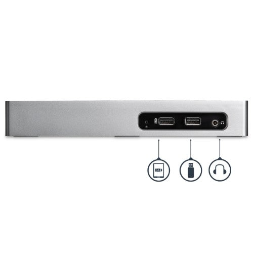 StarTech.com USB 3.0 Docking Station - Dual Monitor Laptop Docking Station with HDMI & DVI/VGA Video - 6-port USB 3.1 Gen 1 5Gbps Hub, GbE, Audio - Universal Type-A Dock - Windows & Mac