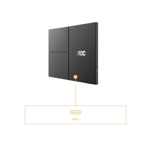 AOC 16T3EA portable TV/monitor Black 39.6 cm (15.6") 1920 x 1080 pixels