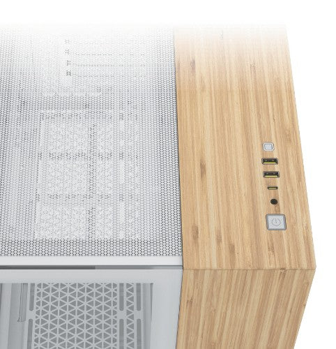 Corsair CC-9011288-WW computer case Midi Tower Bamboo, White