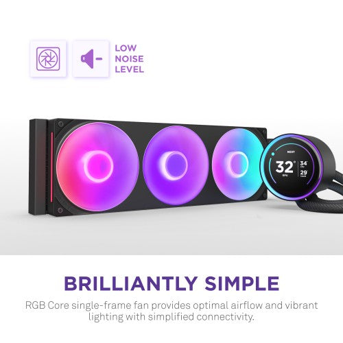 NZXT Kraken Elite 420 RGB Processor All-in-one liquid cooler 14 cm Black 1 pc(s)