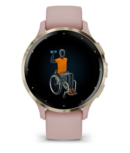 Garmin Venu 3S 3.05 cm (1.2") AMOLED 41 mm Digital 390 x 390 pixels Touchscreen Gold, Rose Wi-Fi GPS (satellite)