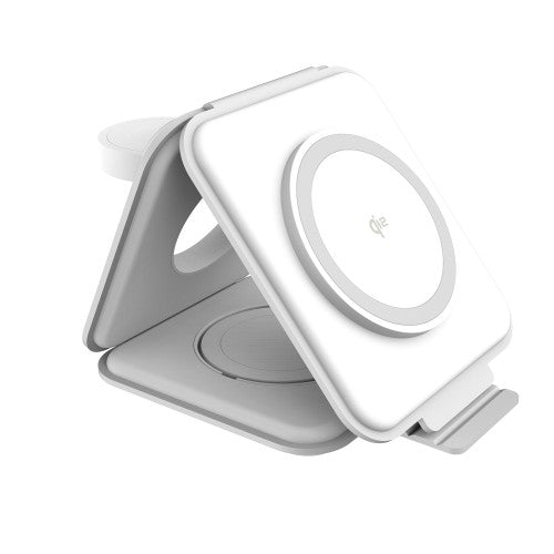 j5create Qi2 3-in-1 Magnetic Travel Wireless Charging Station