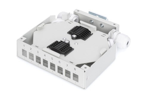 Digitus Din Rail Splice Box for 8 LC/DX couplers