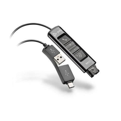 HP Poly DA85 USB to QD Black Adapter TAA