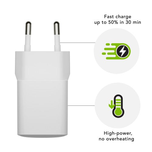 dbramante1928 re-charge Pro - EU Wall Charger - USB-C 30W - W