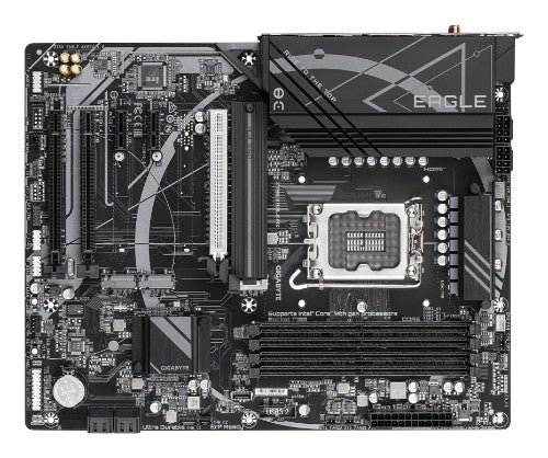 GIGABYTE Z790 EAGLE AX Motherboard - Supports Intel Core 14th Gen CPUs, 12+1+１Phases Digital VRM, up to 7600MHz DDR5 (OC), 3xPCIe 4.0 M.2, Wi-Fi 6E, 2.5GbE LAN, USB 3.2 Gen 2