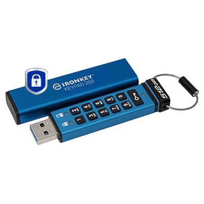 Kingston Technology IronKey 512GB Keypad 200, FIPS 140-3 Lvl 3 AES-256 Encrypted