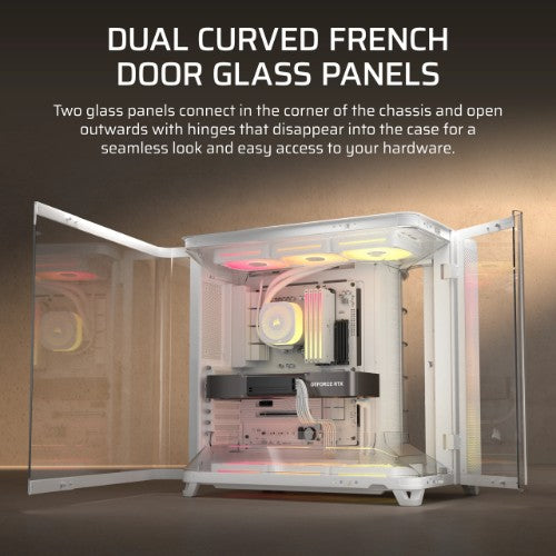 Corsair AIR 5400 LX-R RGB iCUE LINK Midi Tower White