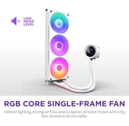 NZXT Kraken Plus 360 RGB Processor All-in-one liquid cooler White 1 pc(s)