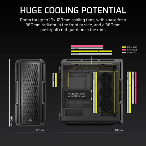 Corsair 5000T Midi Tower Black