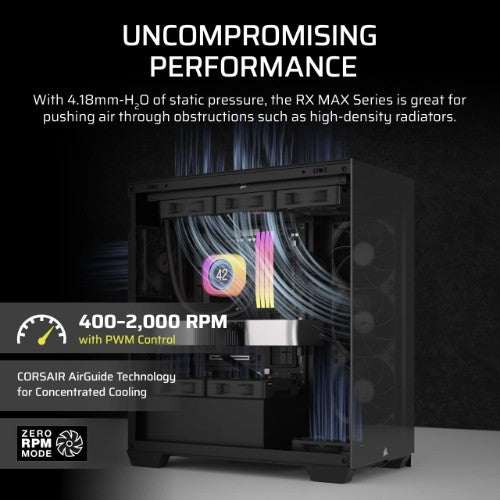 Corsair iCUE LINK RX120 MAX Computer case Fan 12 cm Black 3 pc(s)