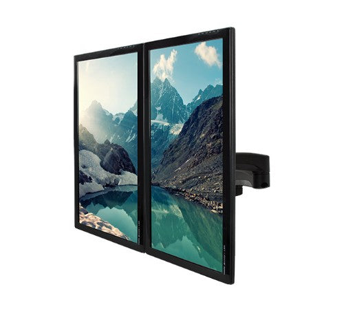 B-Tech Twin Flat Screen Desk Mount with Double Arms