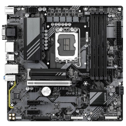 GIGABYTE B760M DS3H GEN5 Motherboard - Supports Intel Core 14th Gen CPUs, 6+2+1 Phases Digital VRM, up to 5600MHz DDR5, 2xPCIe 4.0 M.2, 2.5GbE LAN, USB 3.2 Gen2