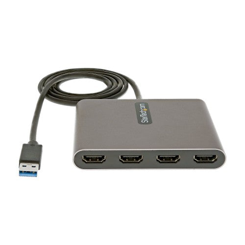 StarTech.com USB 3.0 to Quad HDMI Adapter, USB to 4x HDMI Monitor Converter for Windows (no support for macOS/ChromeOS/Linux) - TAA