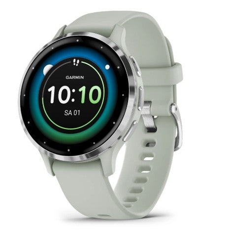 Garmin Venu 3S 3.05 cm (1.2") AMOLED 41 mm Digital 390 x 390 pixels Touchscreen Grey, Silver Wi-Fi GPS (satellite)