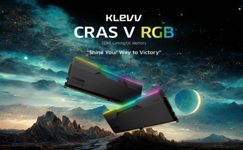 Klevv 32GB (2x16GB) 6400MHz CL32 DDR5 GAMING RAM MODULE 32-38-38-78 1.35V CRAS V RGB KIT