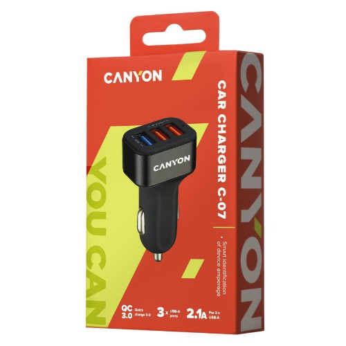 Canyon CNE-CCA07B mobile device charger Universal Black Cigar lighter Auto