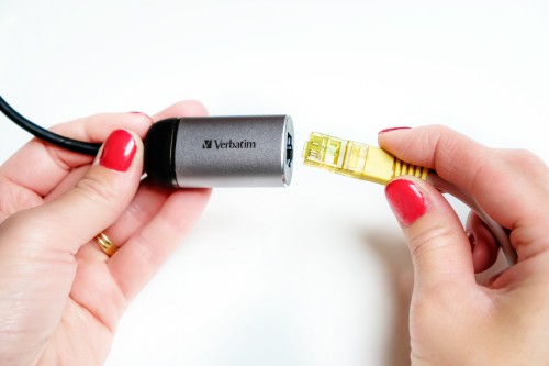 Verbatim 49146 laptop dock/port replicator USB 3.2 Gen 1 (3.1 Gen 1) Type-C Black, Silver