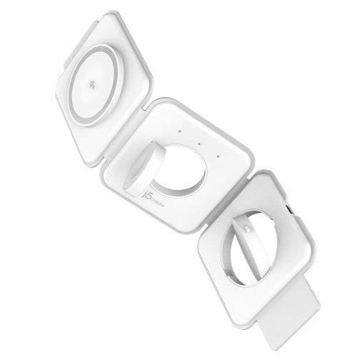 j5create Qi2 3-in-1 Magnetic Travel Wireless Charging Station