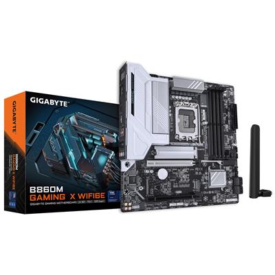 GIGABYTE B860M GAMING X WIFI6E Motherboard - Intel Core Ultra Series CPUs, 8+1+2+2 Phases VRM, up to 9200MHz DDR5, 1xPCIe 5.0 + 1xPCIe 4.0 M.2, 2.5GbE LAN, WIFI 6E, USB 4