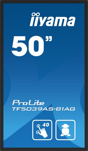 iiyama TF5039AS-B1AG computer monitor 125.7 cm (49.5") 3840 x 2160 pixels 4K Ultra HD LED Touchscreen Black